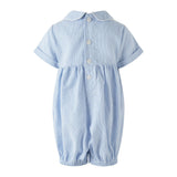 Stripe Tractor Smocked Babysuit