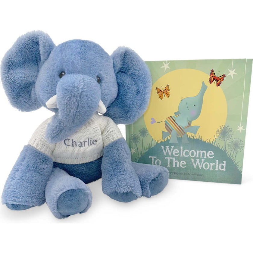 Welcome To The World Book with Personalized Baby Soft Toy