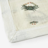 Coastal Mini Lovey Two-Layer Muslin Security Blanket