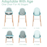 Children of Design 6 in 1 Deluxe High Chair with Cushion