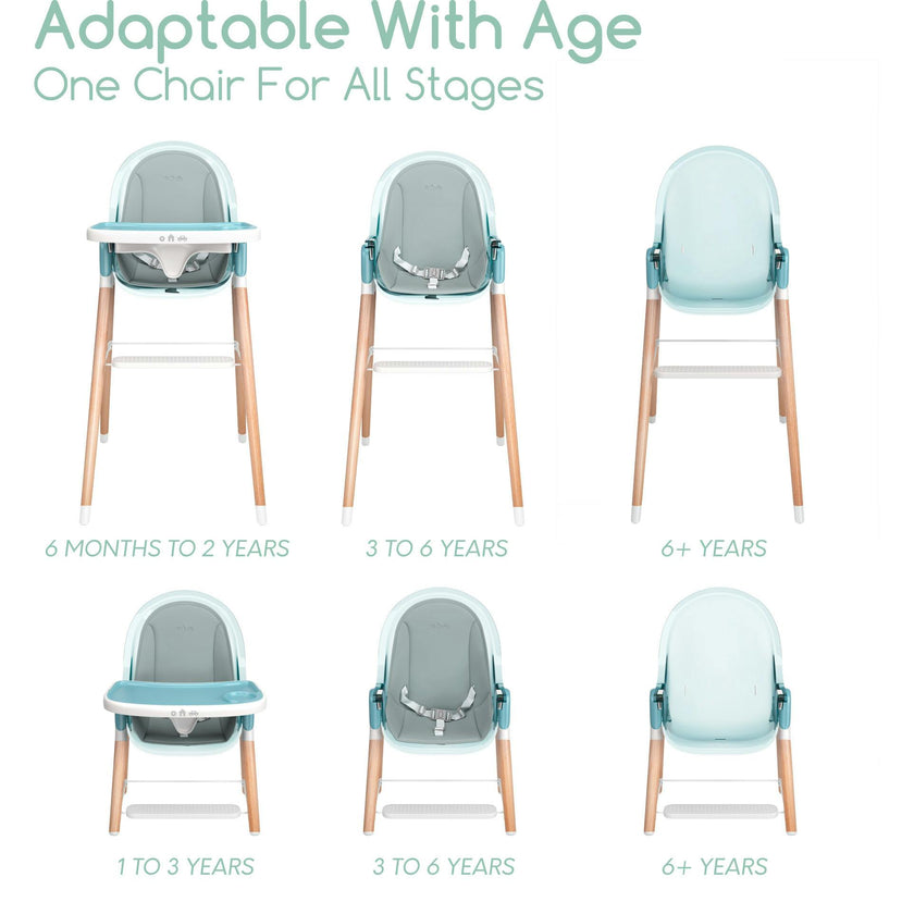 Children of Design 6 in 1 Deluxe High Chair with Cushion