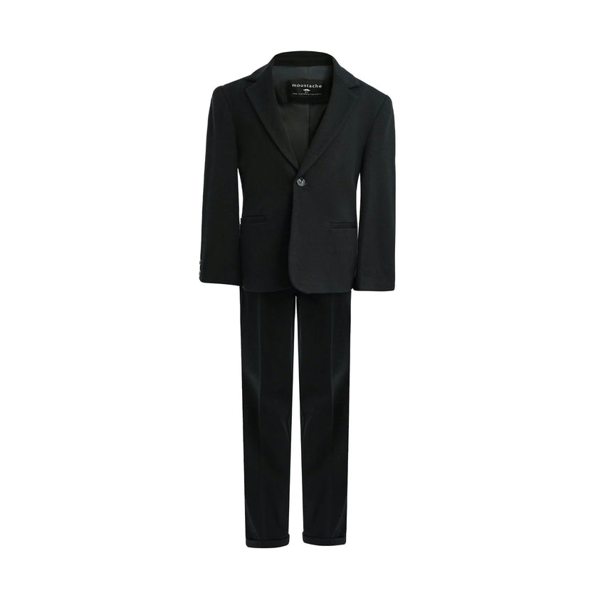 Black Slim-Fit Suit Set
