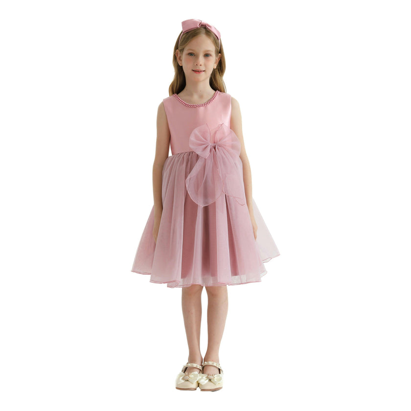 Pink Felice Tulle Bow Dress