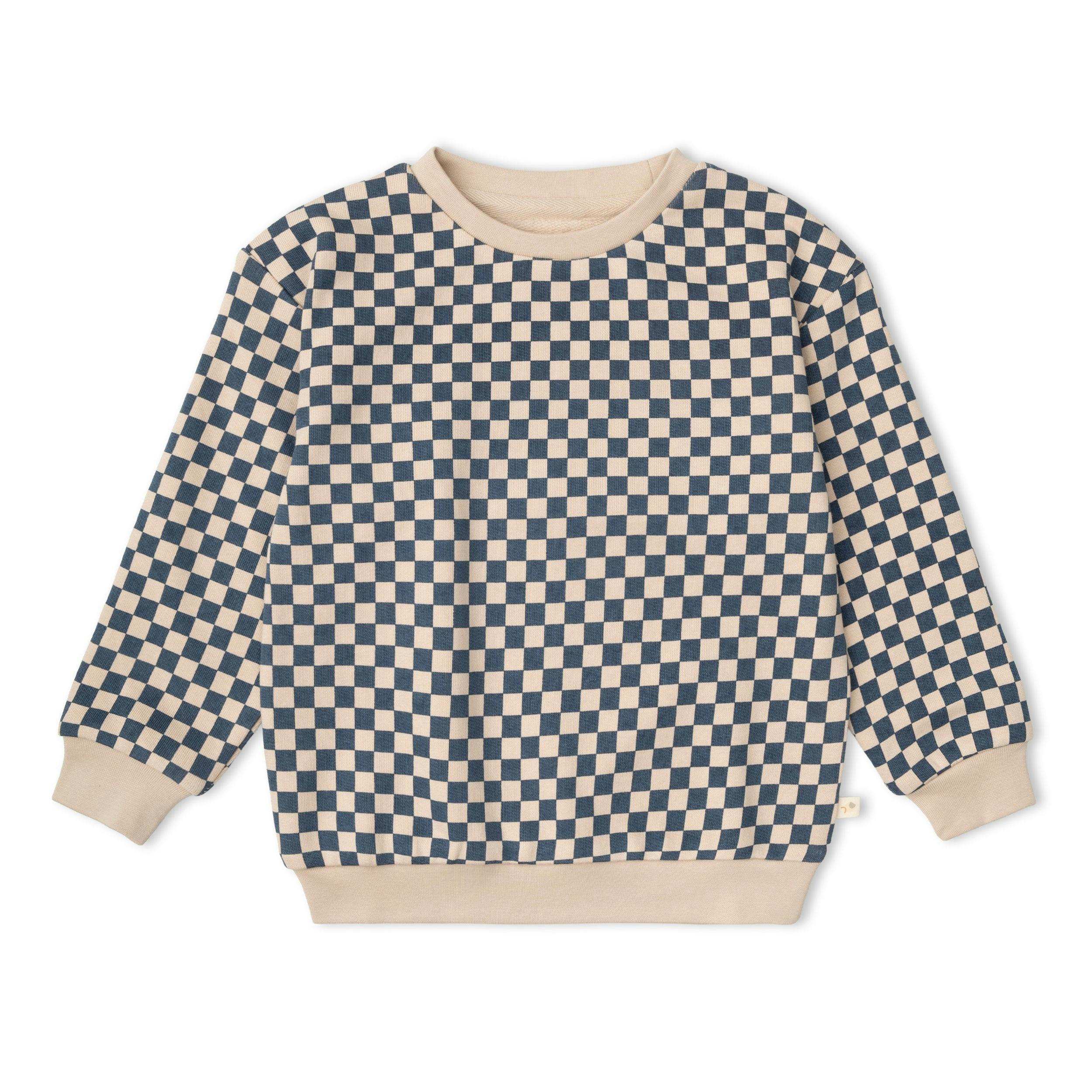 Organic Fleece Sweatshirt - Midnight Check
