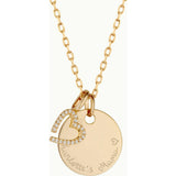 Personalized Crystal Necklace, 14k Gold Plated