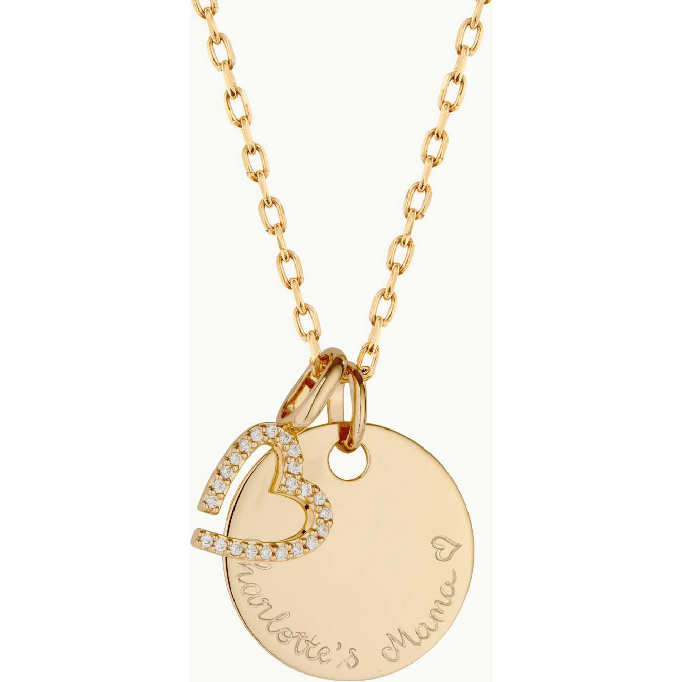 Personalized Crystal Necklace, 14k Gold Plated
