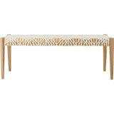 Bandelier Leather Weave Bench