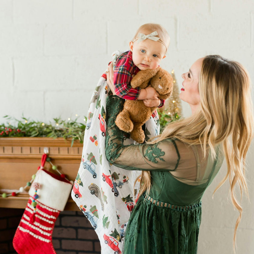 Cotton Muslin Swaddle Blanket - Holiday Haul