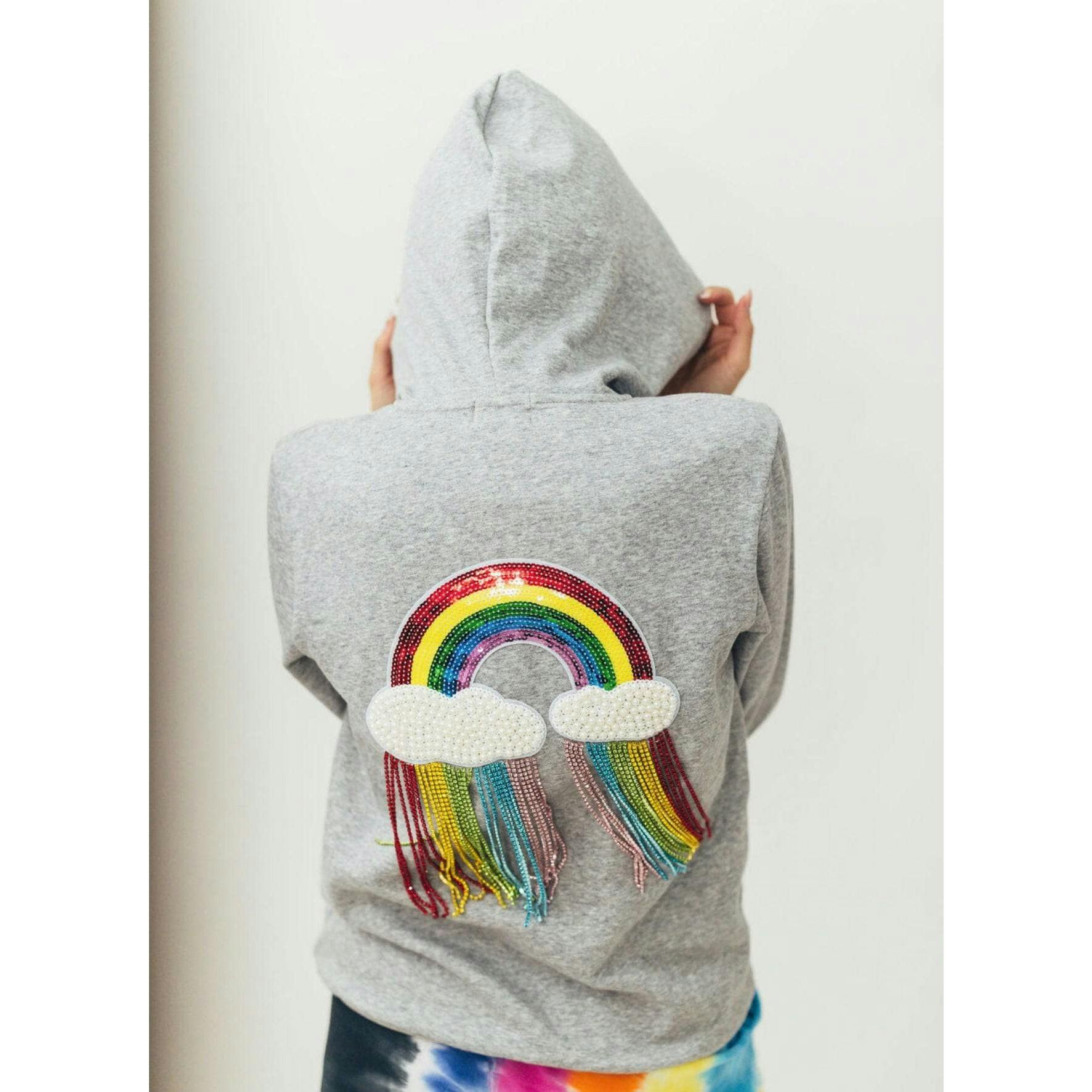 Women's Crystal Rainbow Rain Hoodie