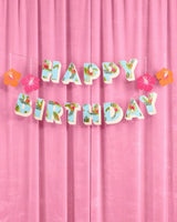 Tropical Birthday Banner - matte colorful banner