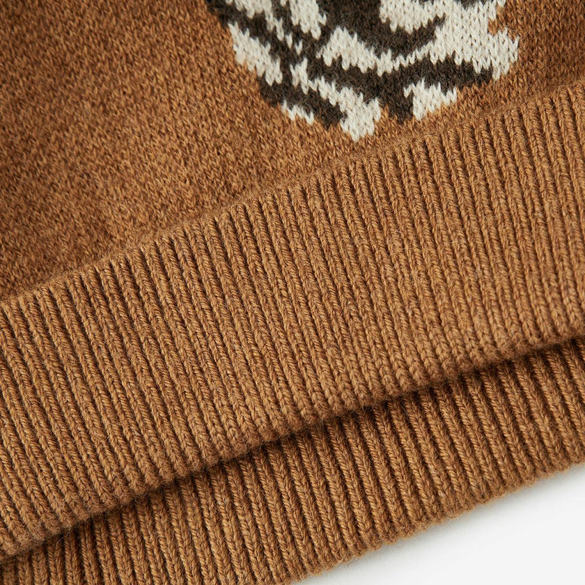 Pinecone & Knitted Pom Beanie