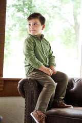 Pierfront Performance Buttondown - Evergreen Plaid