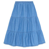 BONTON Celine Chambray Maxi Skirt - Chambray
