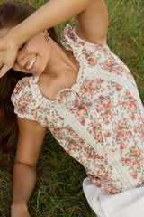 Palermo Top in Ivory Heritage Rose
