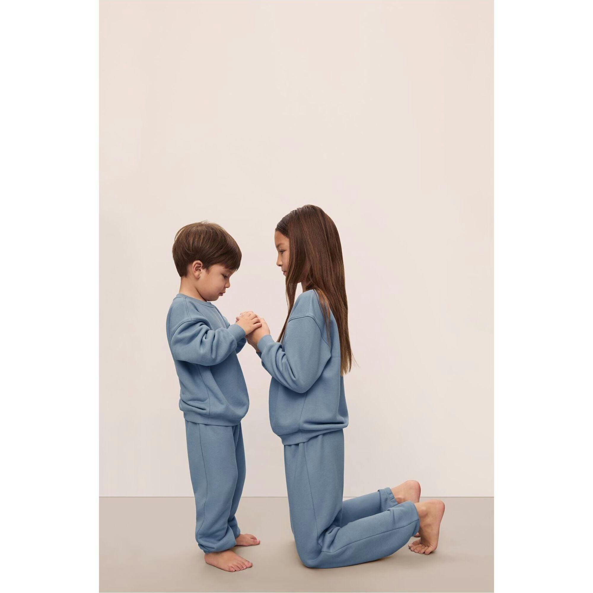 Kid's French Terry Sweatshirt and Jogger Set, Blue