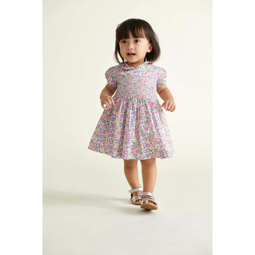Made With Liberty Fabric Smocked Baby Dress Fable