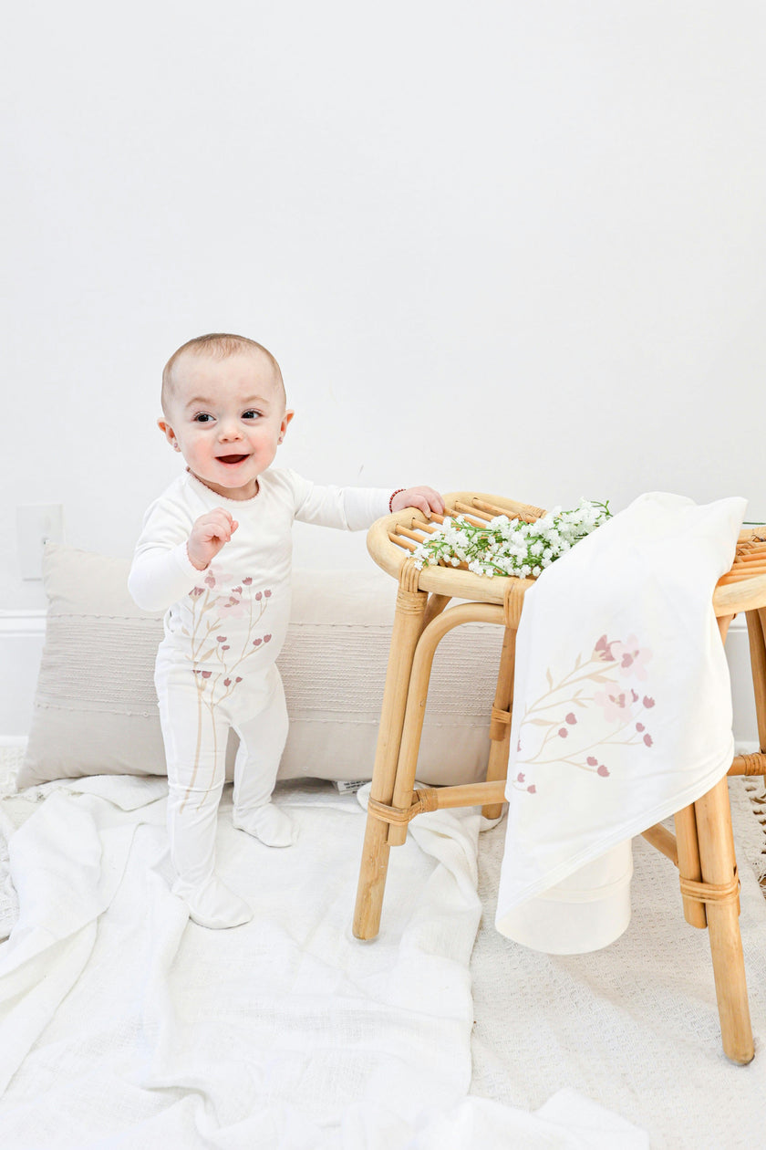 Blooming Bouquet Footie and Beanie Set