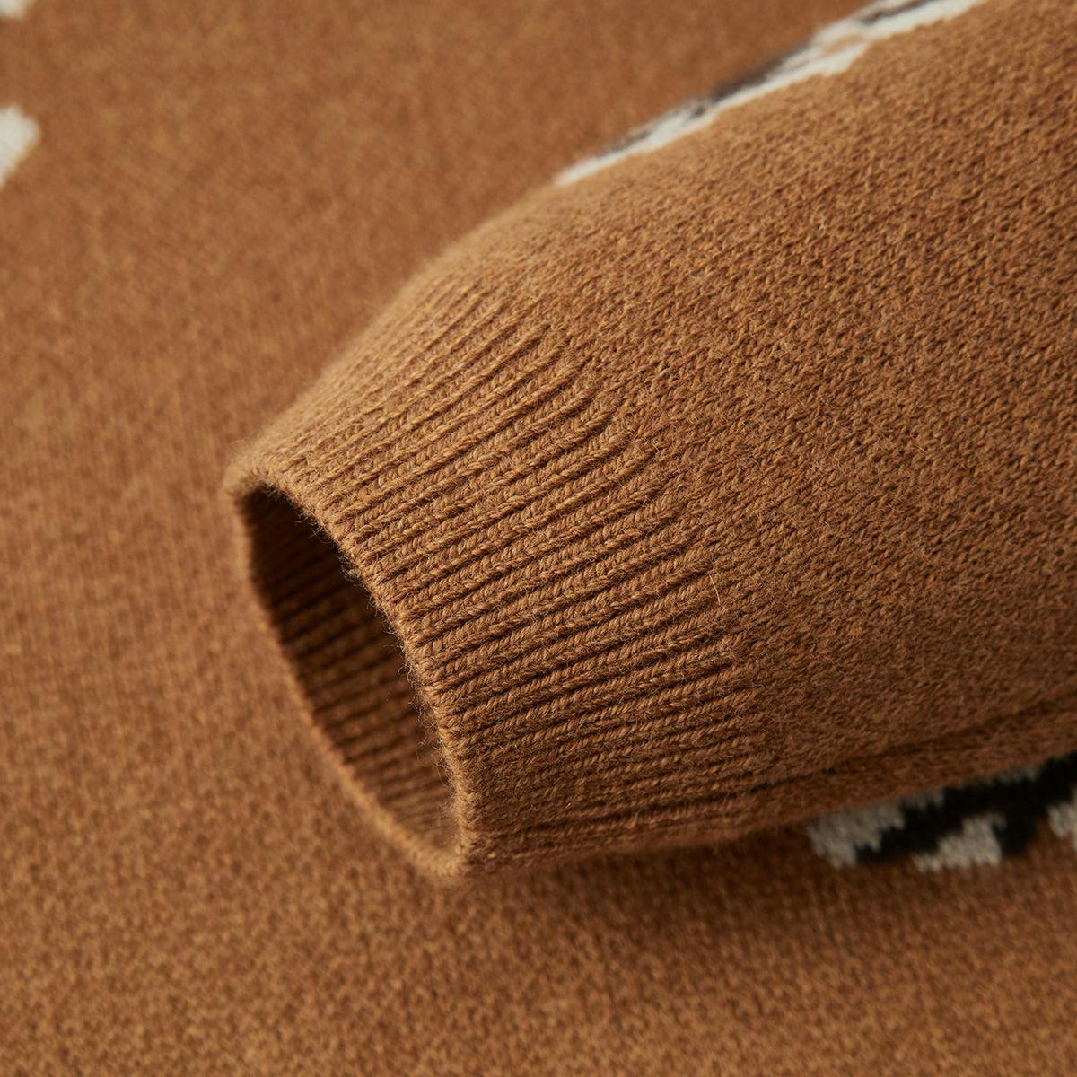 Pinecone & Knitted Birdseye Jacquard Sweater