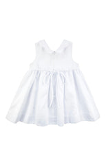 White Pique Flower Dress