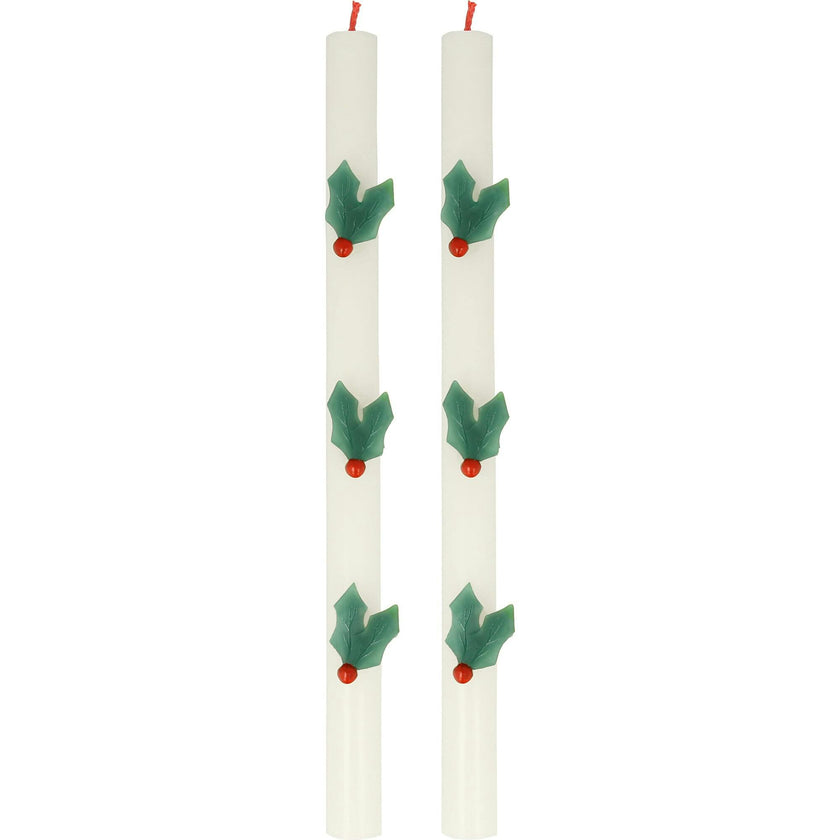 Holly Table Candles