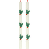 Holly Table Candles
