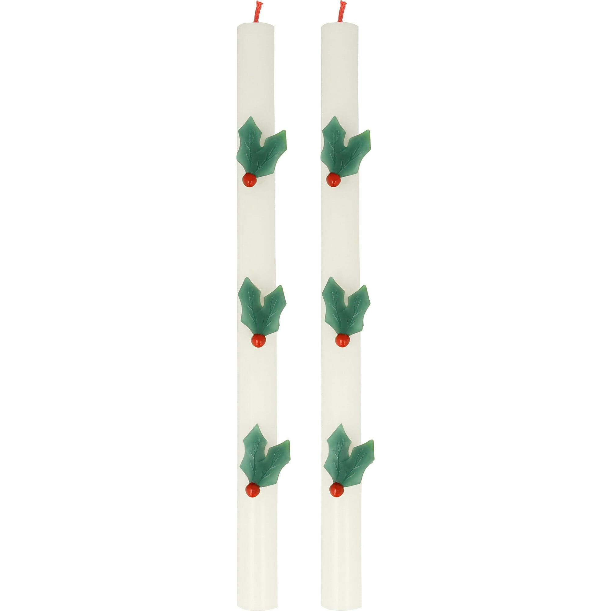 Holly Table Candles