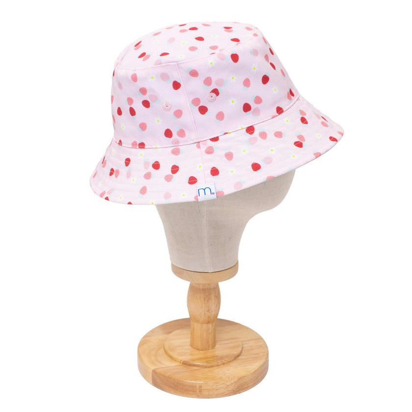 Reversible Bucket Hat – Strawberries + Daisies