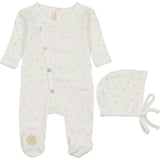 Spray of Berries Footie & Hat Set Ivory