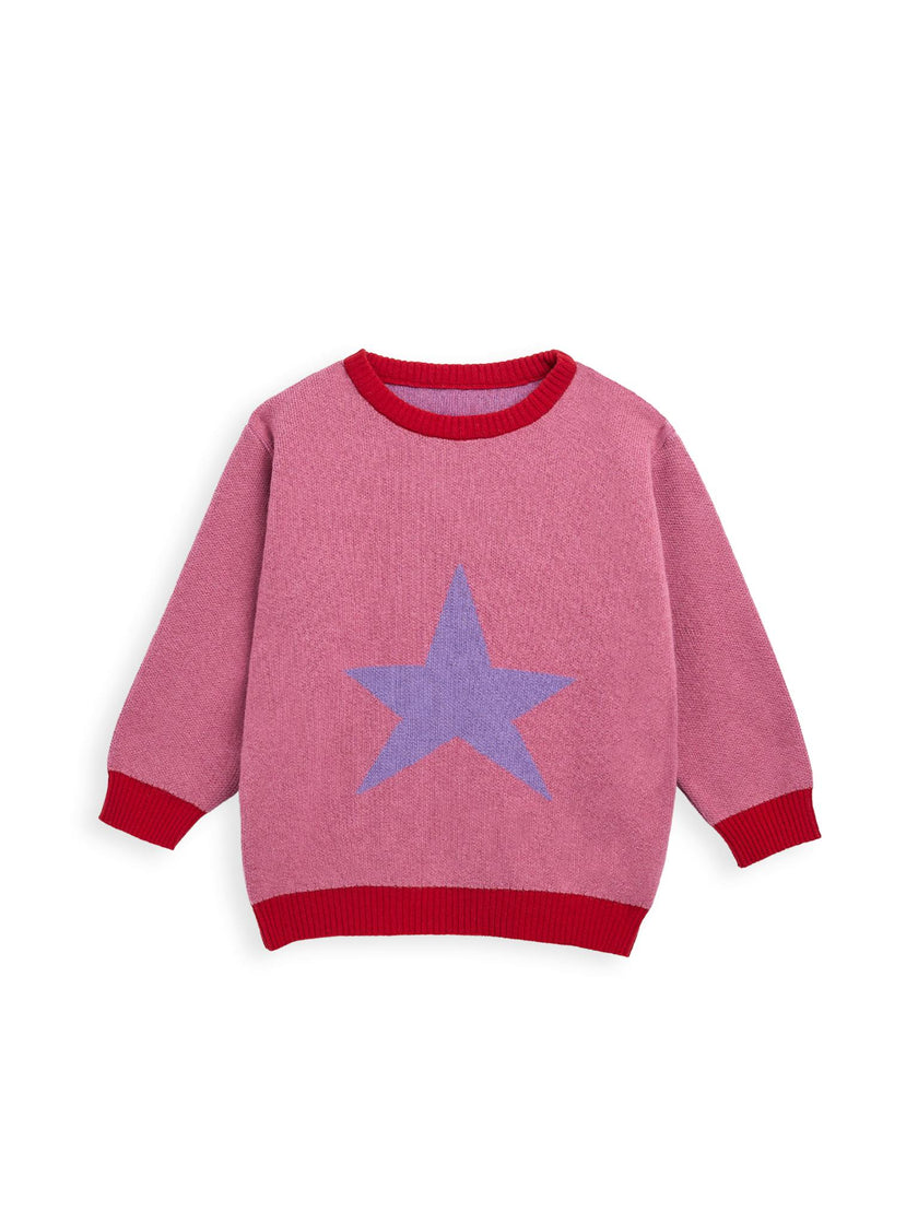 children's wool blend sweater - star