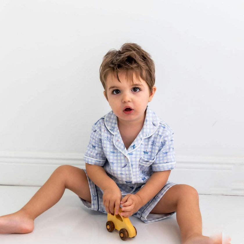 Sailors Boy Pima Cotton Short Pajama Set – Soft Two-Piece
