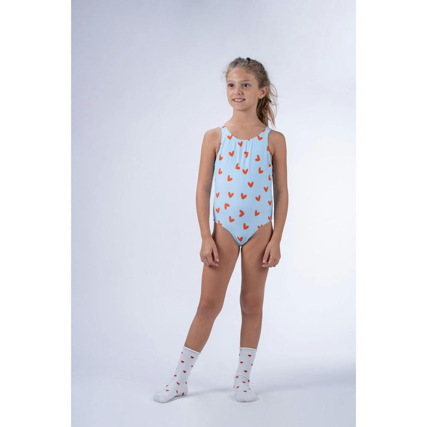 Textured Hearts Swimsuit, Multi