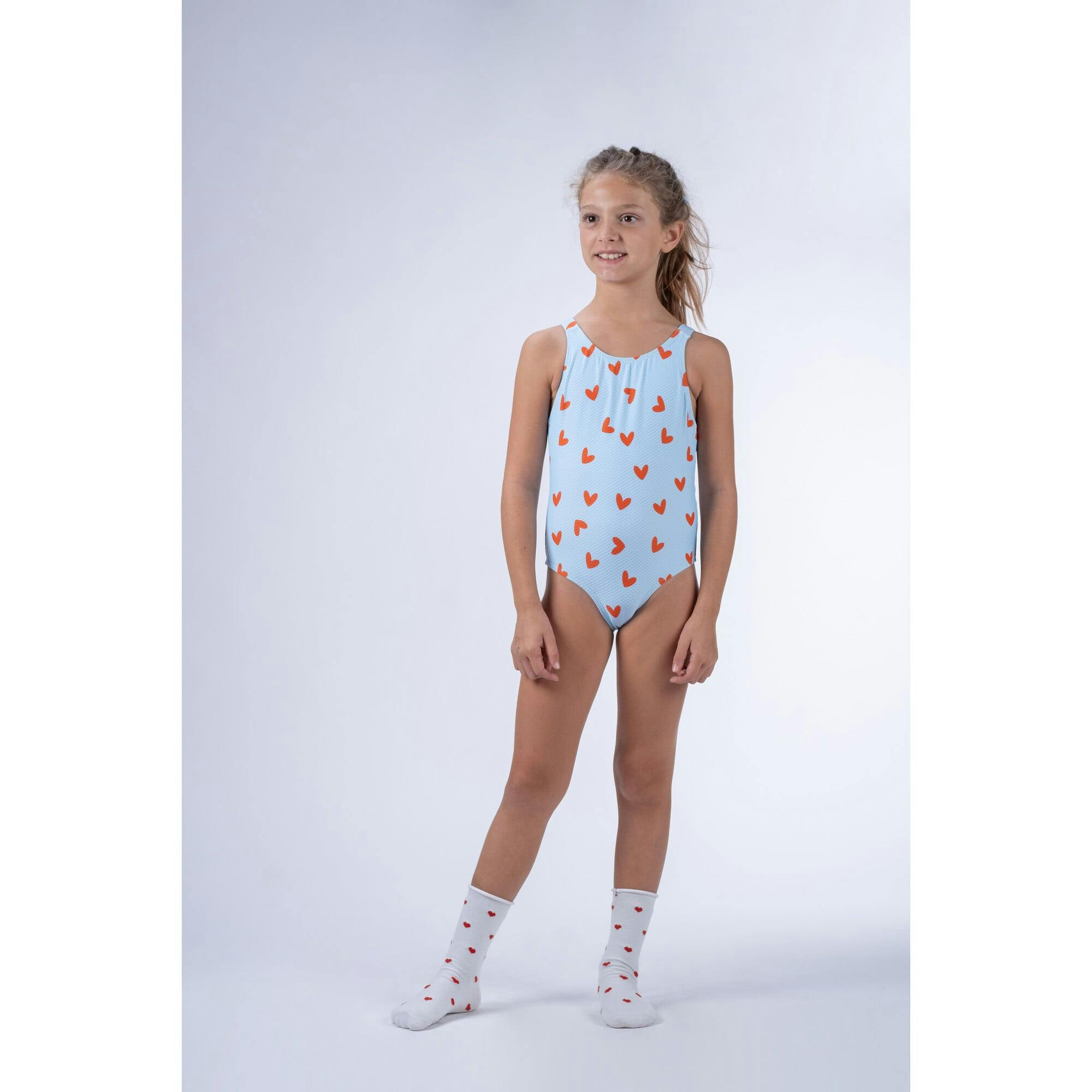 Textured Hearts Swimsuit, Multi