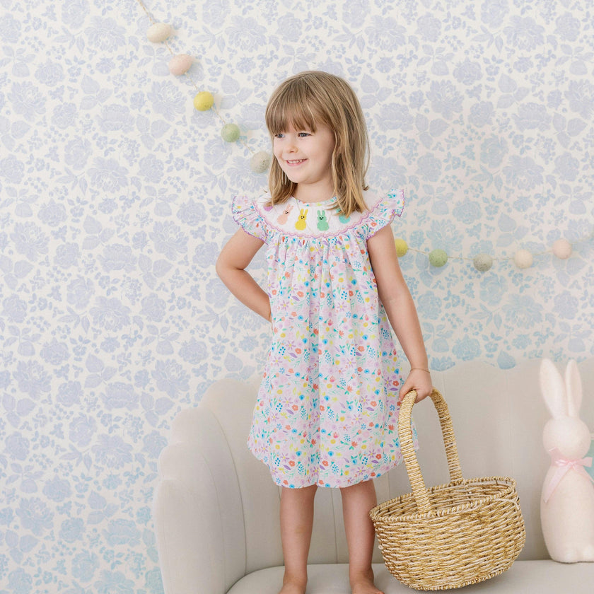 Serenity Bunny Smocked Dress