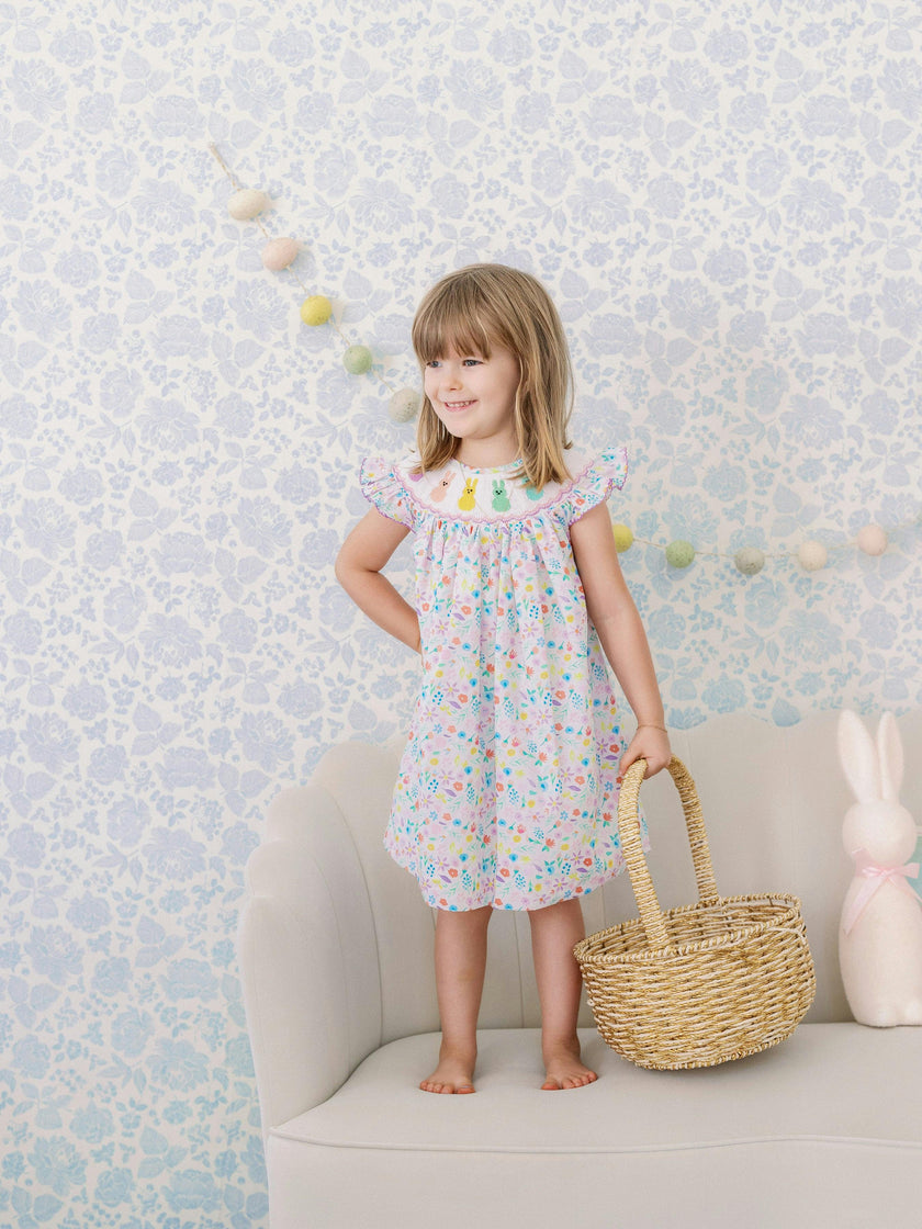 Serenity Bunny Smocked Dress
