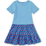 Tier Skirted Twirl Dress, Blue