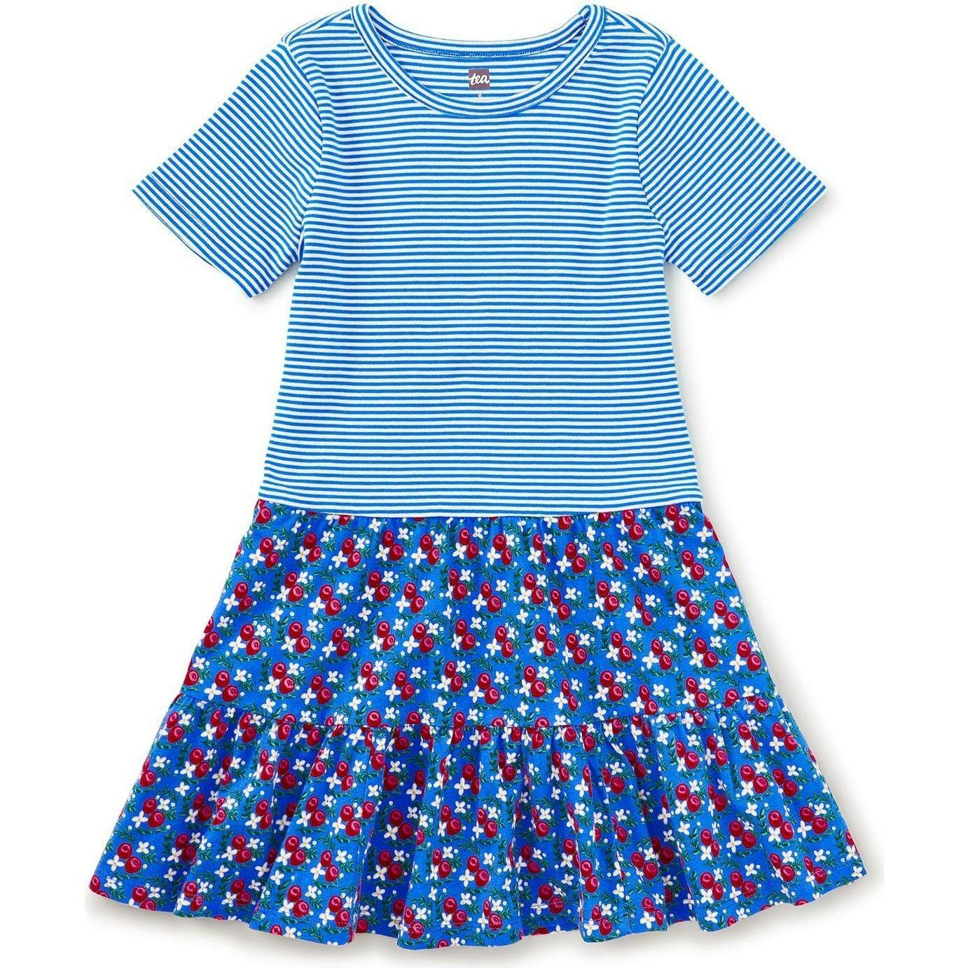 Tier Skirted Twirl Dress, Blue