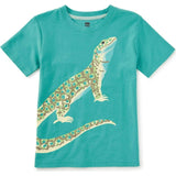 Ocellated Lizard Graphic Tee, Blue