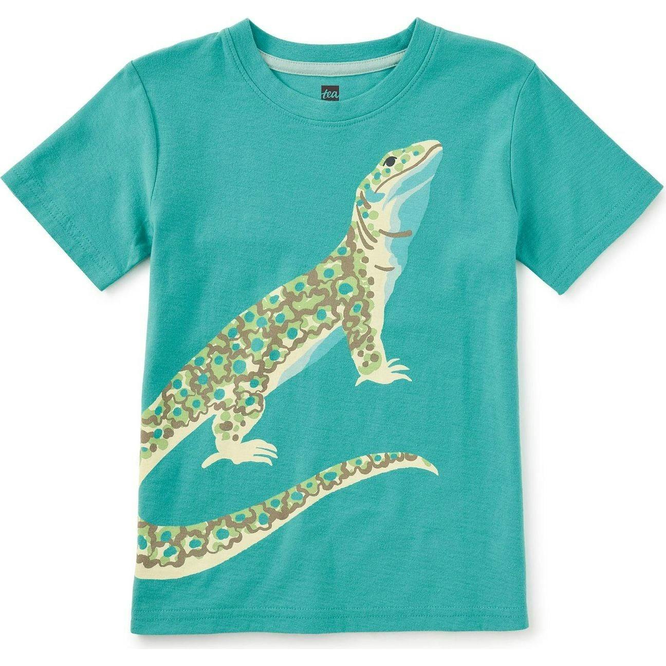 Ocellated Lizard Graphic Tee, Blue