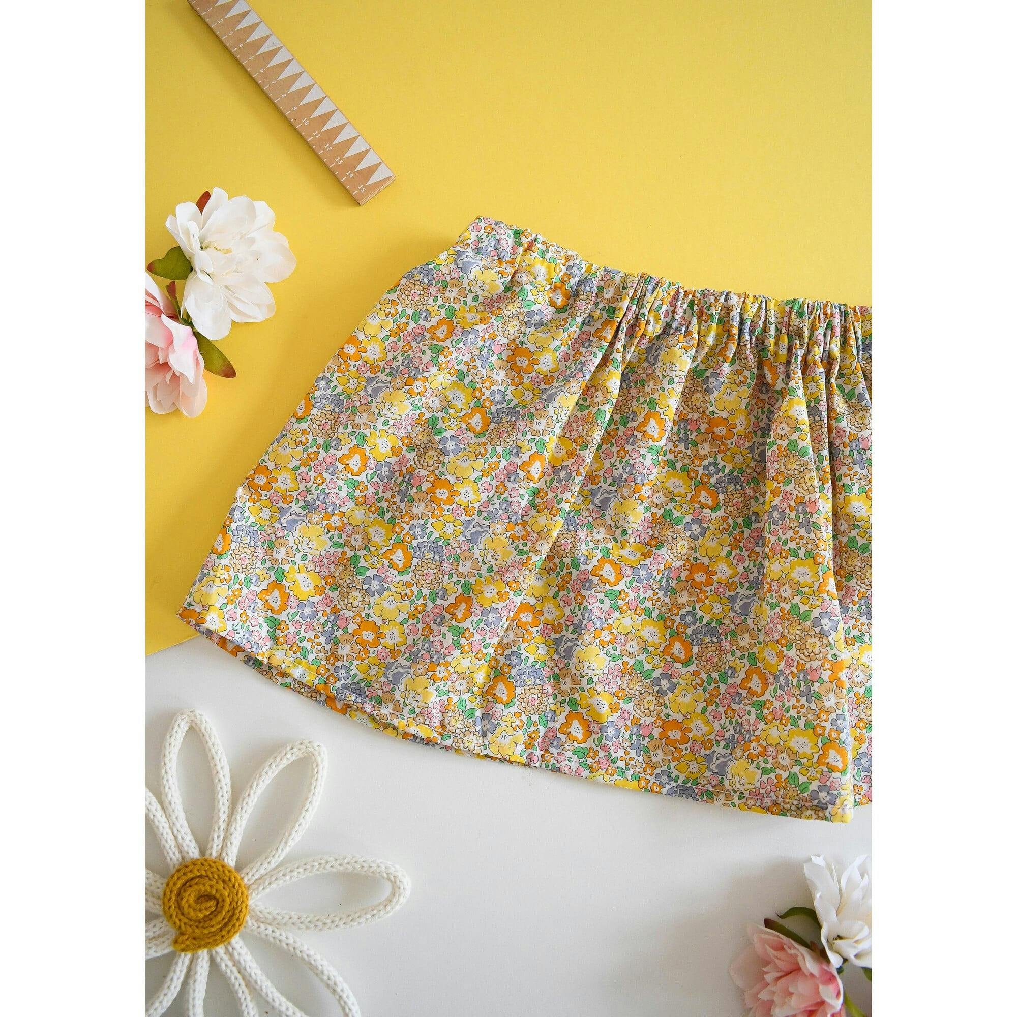 Liberty of London Childrens Elasticated Skirt, Michelle Yellow