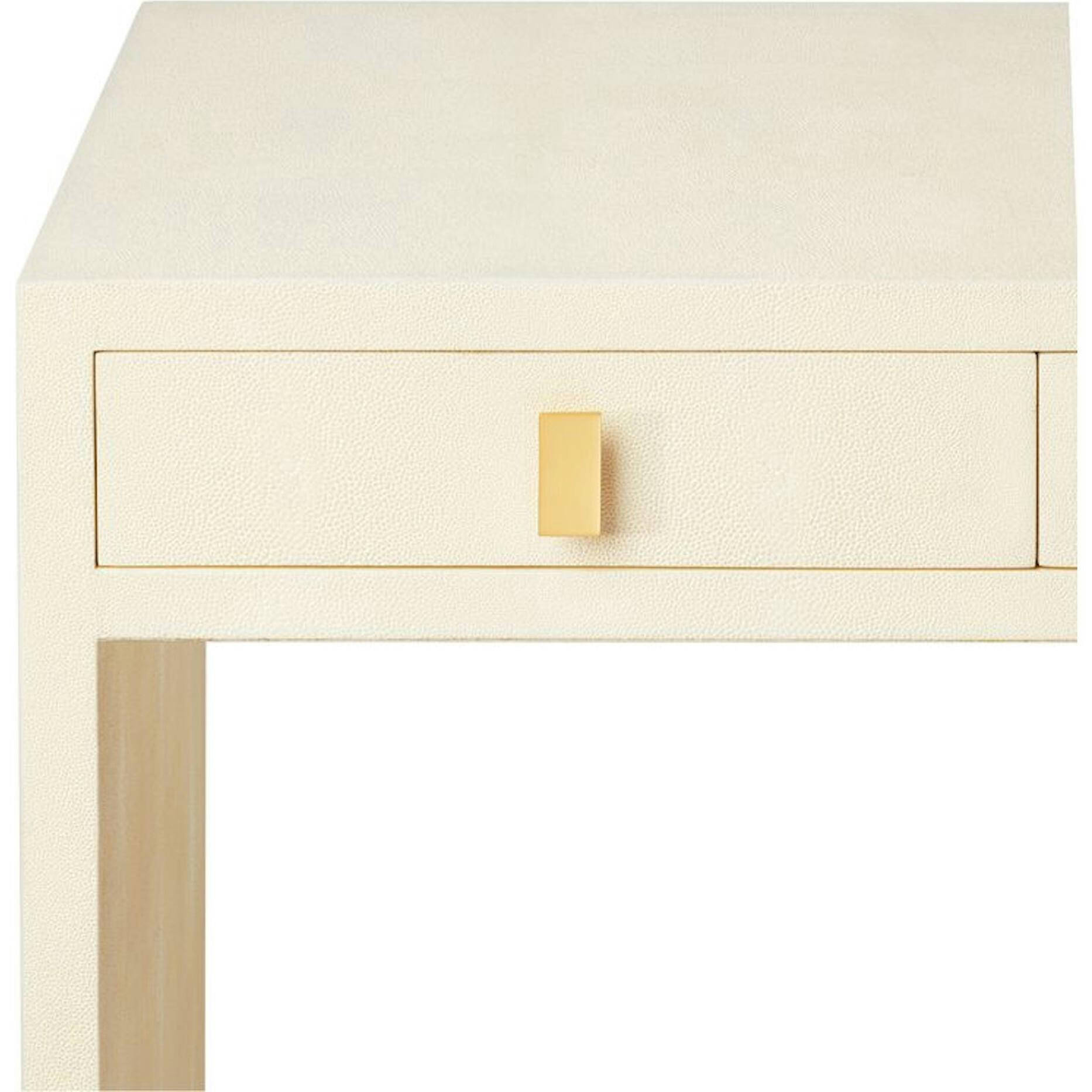 Shagreen Vanity Table and Stool Set