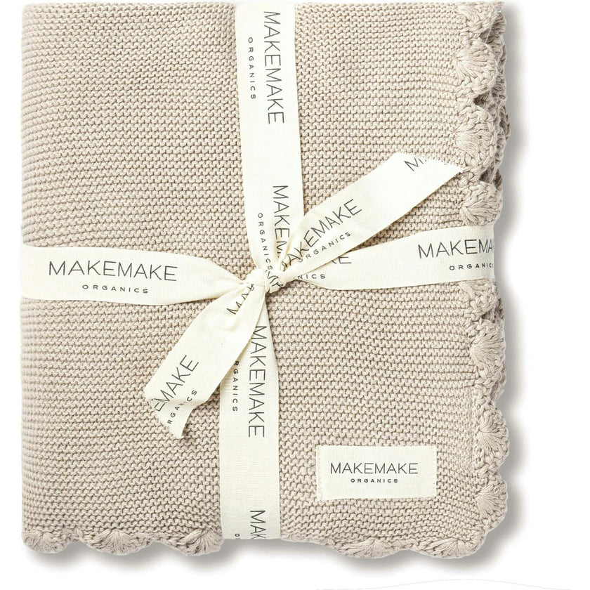 Organic Cotton Scalloped Baby Blanket