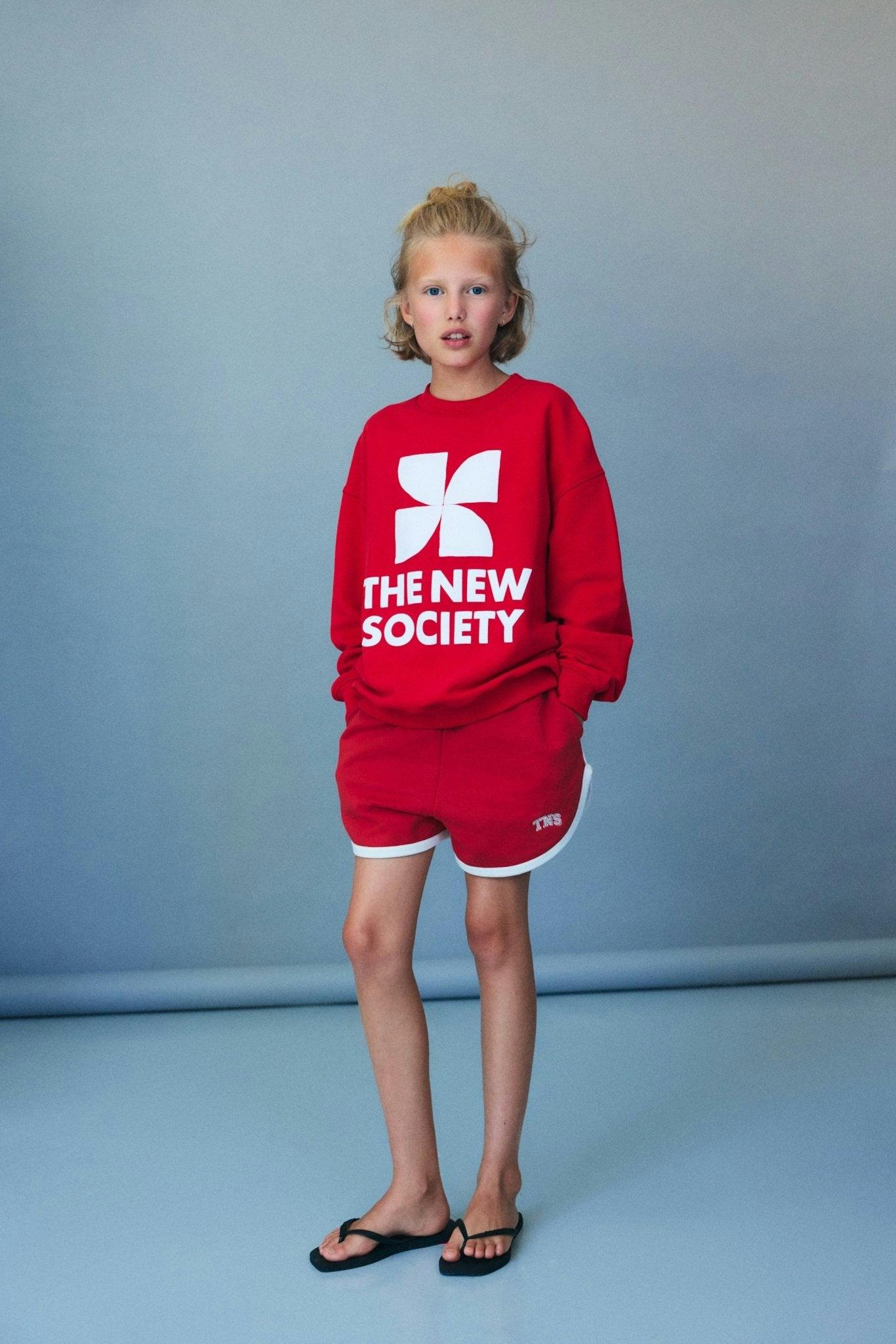 TNS Logo Teen Sweatshirt Tulip Red