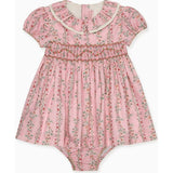 Pink Garland Floral Sara Baby Girl Hand-Smocked Set