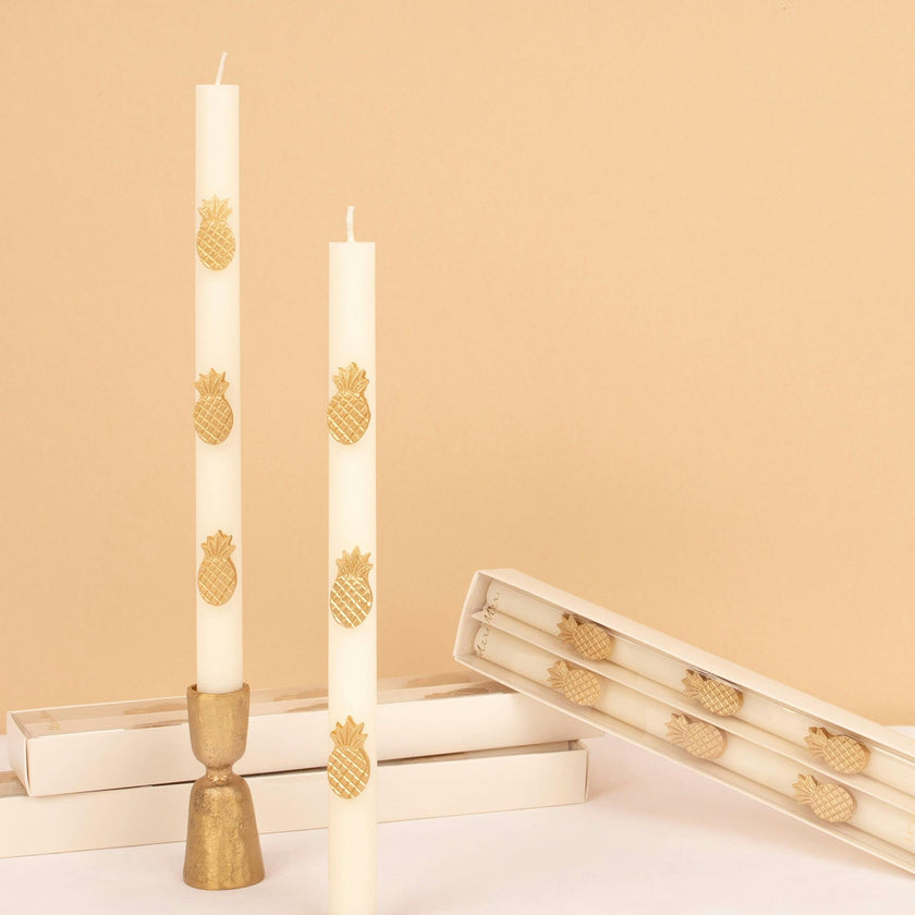 Gold Pineapple Table Candles