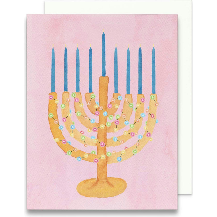Chrismukkah Menorah Greeting Card