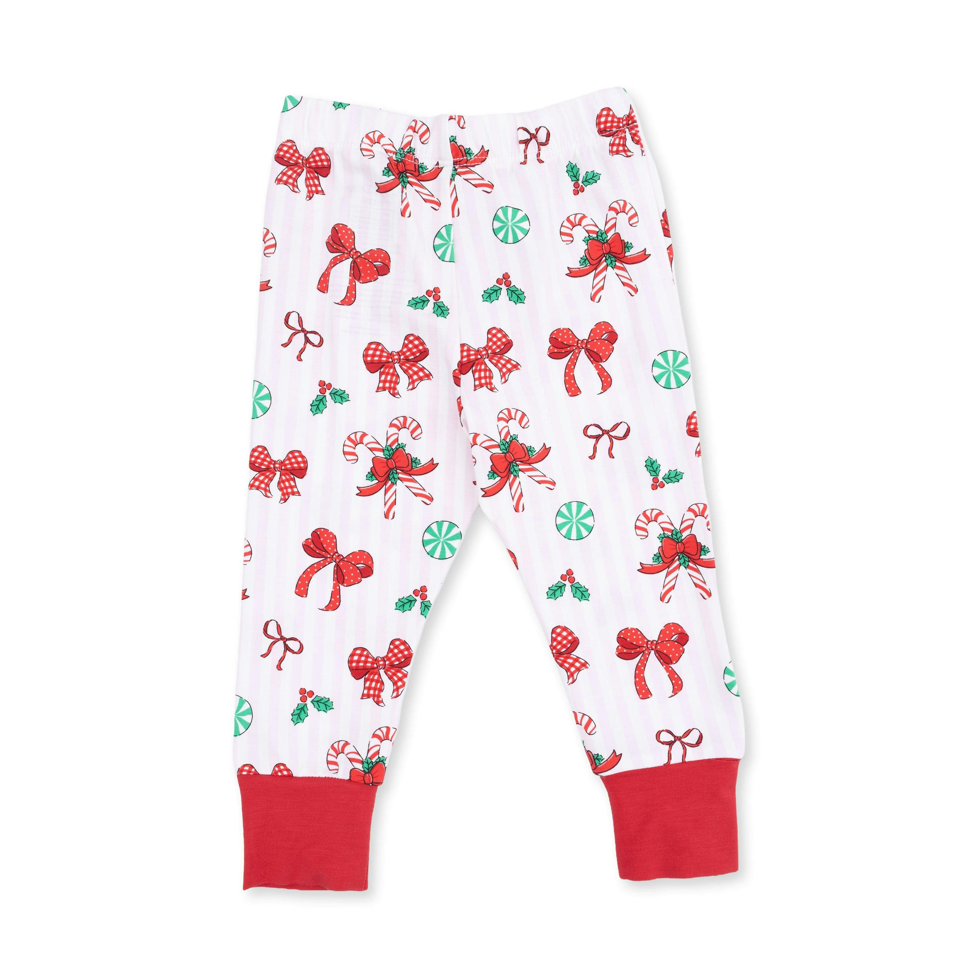 Bows & Candy Canes - Long Sleeve Loungewear Set