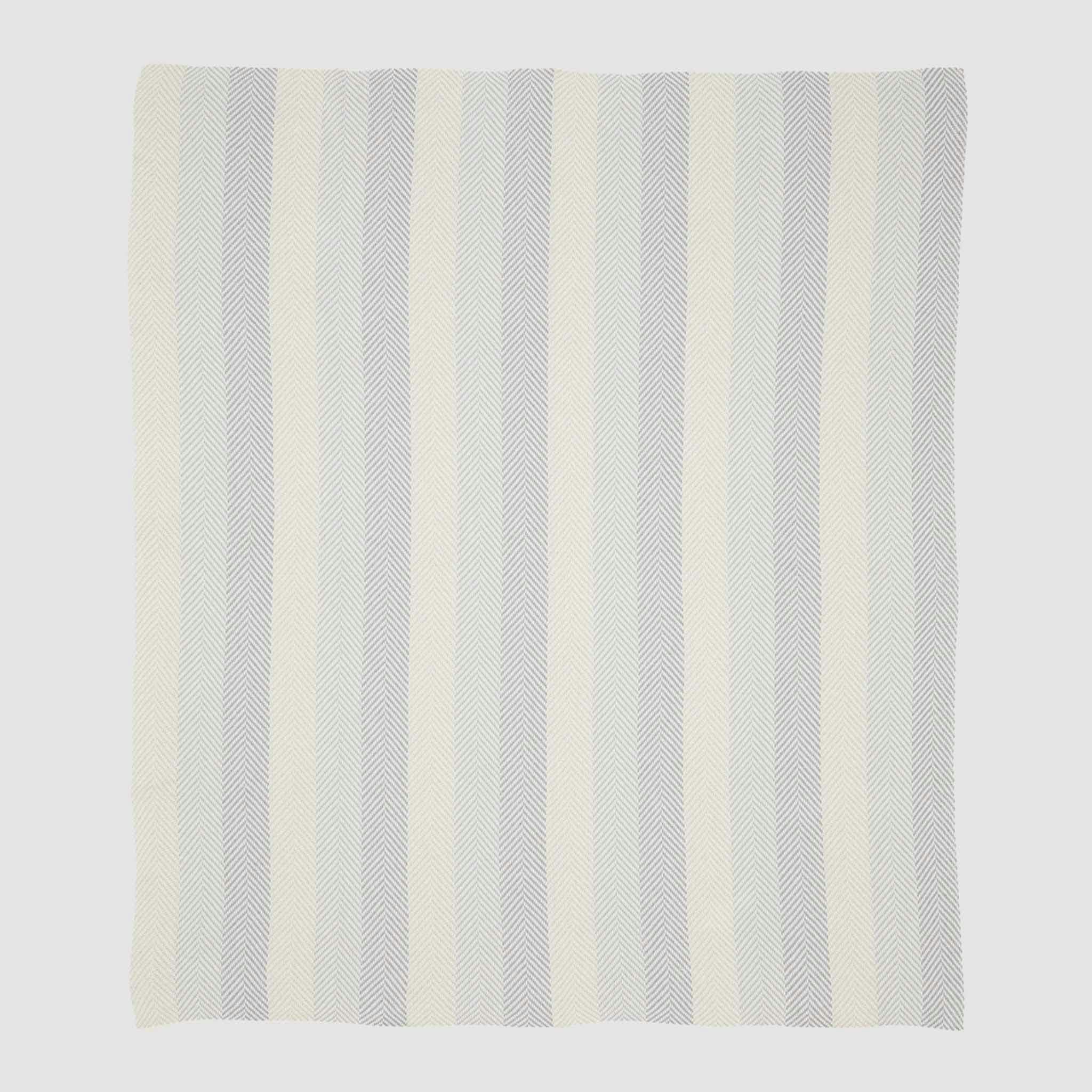 Cotton Sustainable Knit Striped | Chevron Throw Blanket - Herringbone Hues