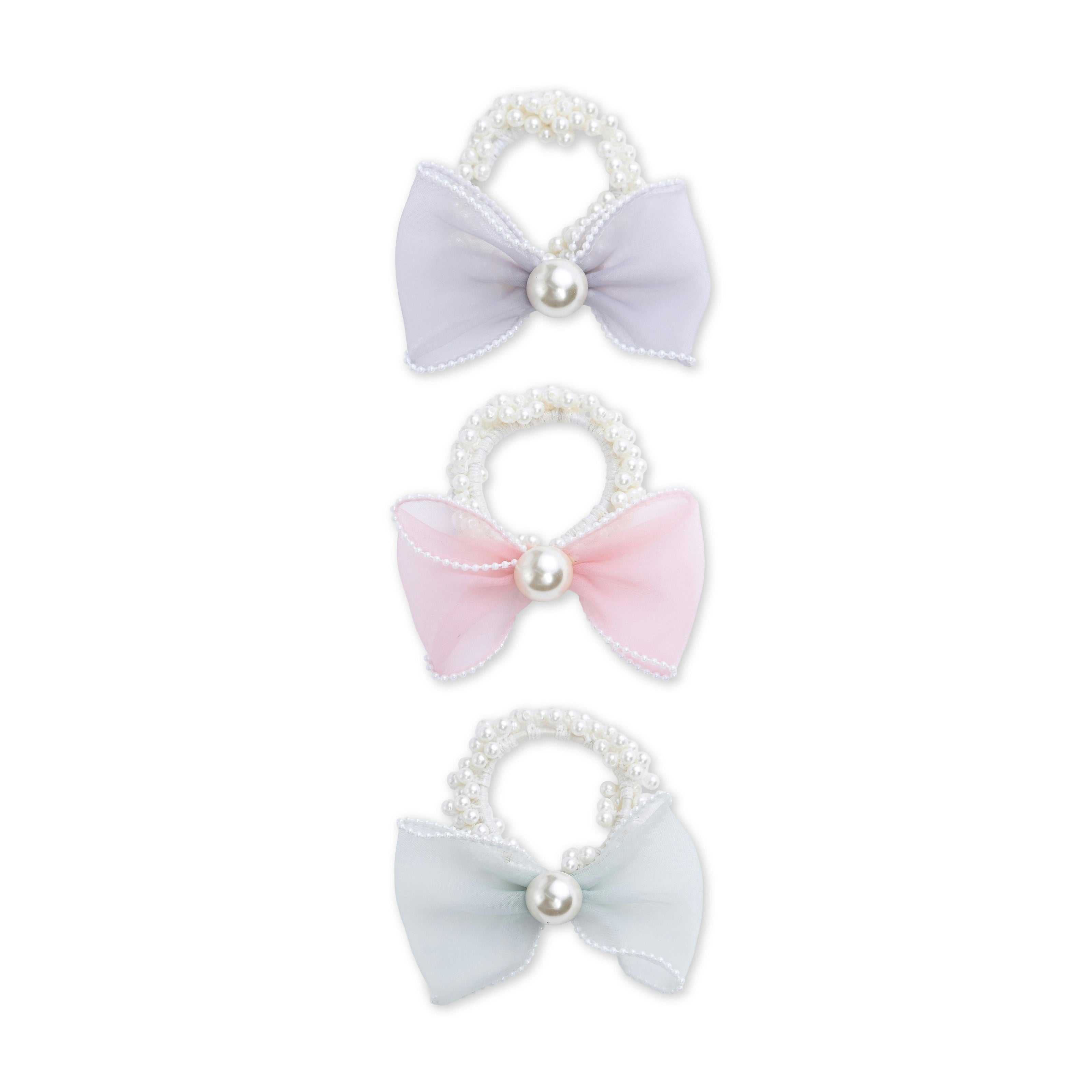Sheer Bow Scrunchie Set