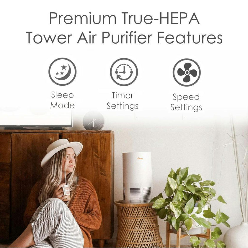 Air Purifier with True HEPA Filter - Up To 250 sq. ft.