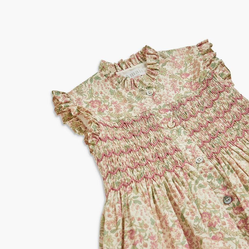 Hydrangea Dress Purple Green Liberty